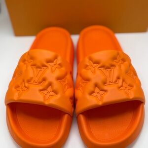 Louis Vuitton Bold Orange Slides